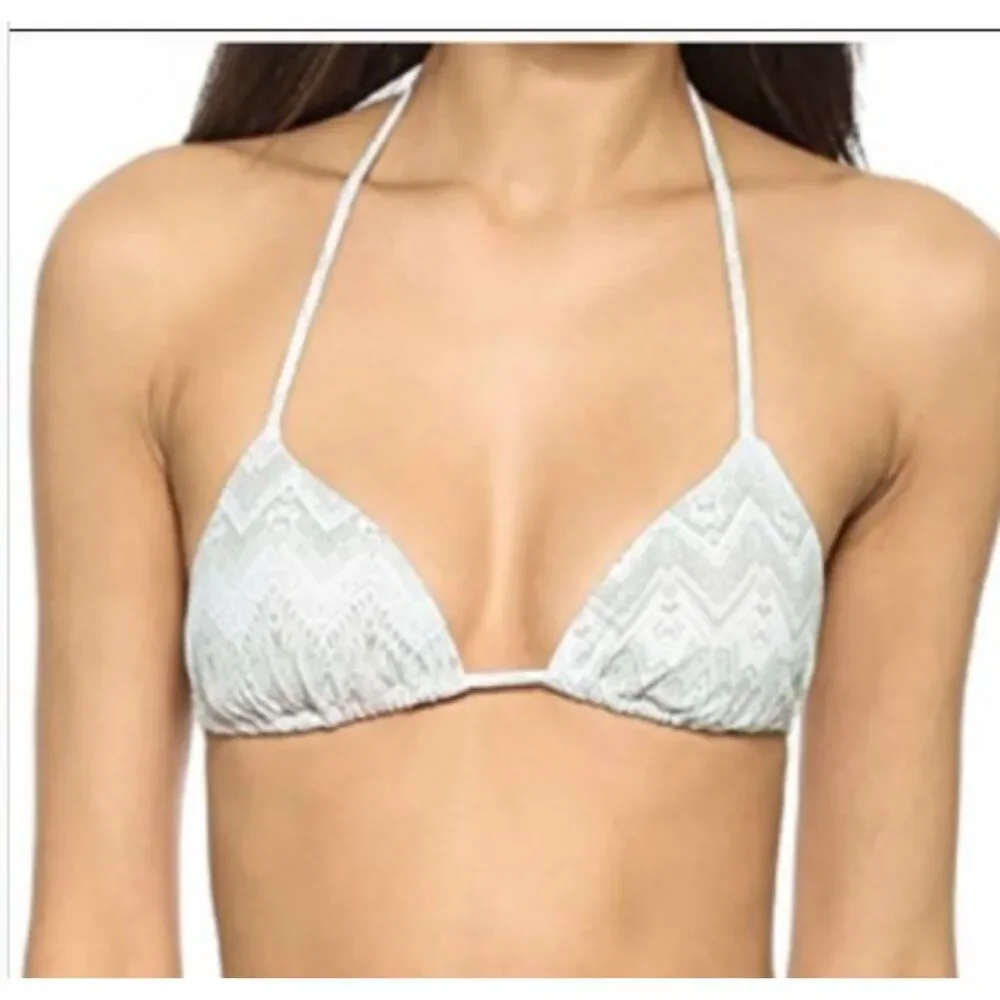 Eberjey Womens Surf Spray Mia Swim Top Bikini Size Small Triangle Classic Tie